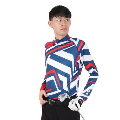 J.LINDEBERG(J.LINDEBERG)ゴルフウェア Rene print Baselayer 長袖ハイネック シャツ… J.LINDEBERG（J.LINDEBERG）（メンズ）ゴルフウェア Rene print