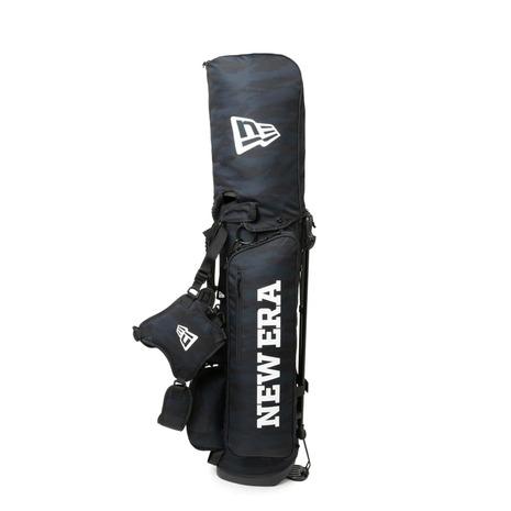 ニューエラ ゴルフバック キャディーバック 5分割　9型 ロゴプリント 黒 NEW ERA（ニューエラ） （メンズ）ゴルフ キャディバッグ 軽量