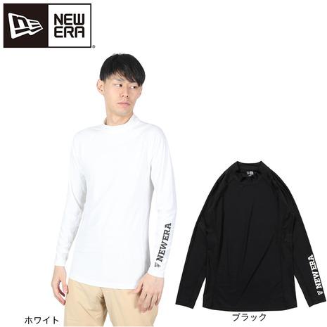 NEWERA GOLF 長袖 モックネック ゴルフボール ホワイト Lサイズ NEW ERA（ニューエラ） （メンズ）ゴルフウェア 吸汗速乾 長袖 モック