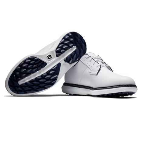 FJトラディションズスパイクレス#57948ホワイト25.0cm:W3E FootJoy フットジョイ ゴルフシューズ FJ トラディションズ