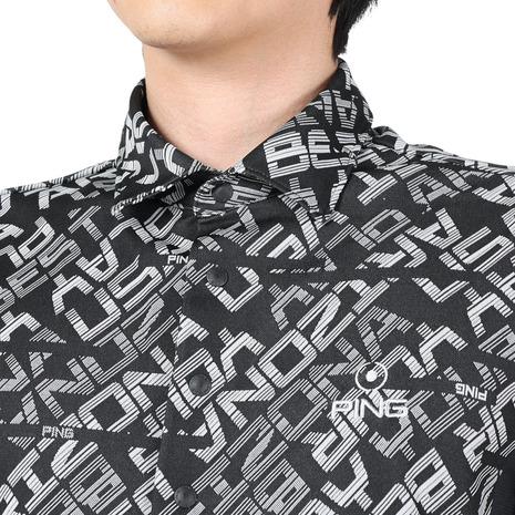 PING（ピン） （メンズ）ゴルフウェア 半袖 バイアスデジタルロゴジャ