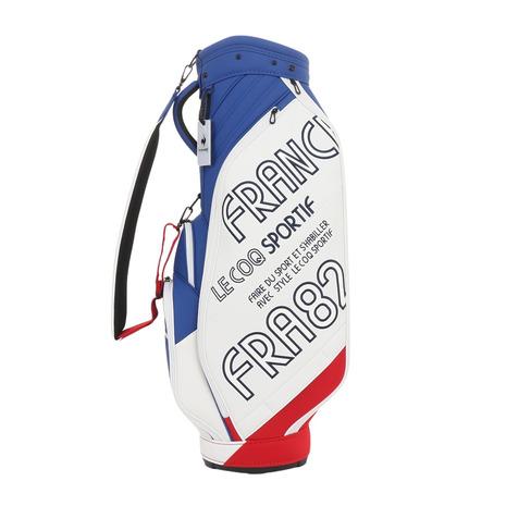 Le coq sportif ルコックスポルティフ　キャディバッグ　白 ルコックスポルティフ（lecoqsportif）ゴルフ グラデーションデザイン