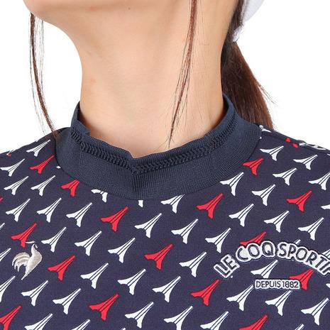 ルコック スポルティフ（le coq sportif）（レディース）ゴルフ 半袖  ストレッチフォーサー エッフェル柄モックネックシャツ QGWXJA05｜victoriagolf｜10