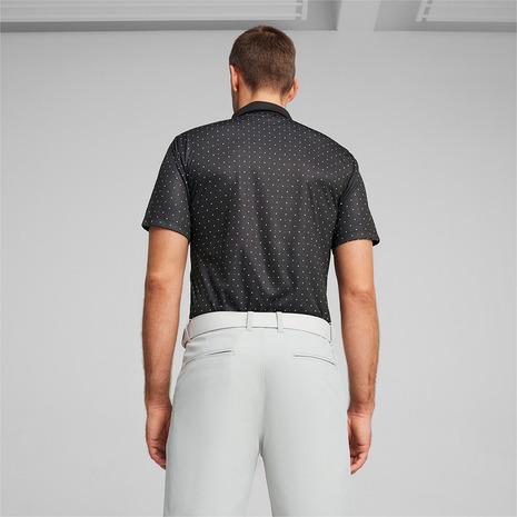 新品・値下❗️メンズ【黒・L】春夏　速乾性　ゴルフポロシャツ　シンプル半袖 ゴルフウェア ポロシャツ 半袖 カモフラ半袖ポロ X6530RL 【2025年春夏