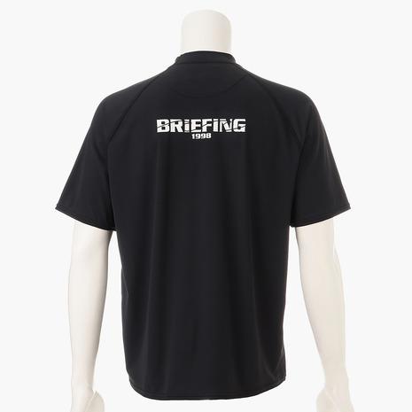 日本製 ゴルフウェア【BRIEFING】半袖モックネックシャツ S BRIEFING