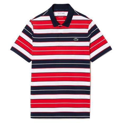 ラコステ(LACOSTE)ゴルフウェア ウルトラドライストレッチボーダーポロ DH7497-99-IQD(Men’s) LACOSTE（ラコステ） （メンズ）ゴルフウェア ウルトラドライ