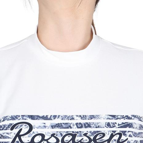 ROSASEN（ROSASEN）（レディース）ゴルフウェア 吸水速乾 ストレッチカノコインレー 半袖 モックネック 045-22741-005-24AWの画像