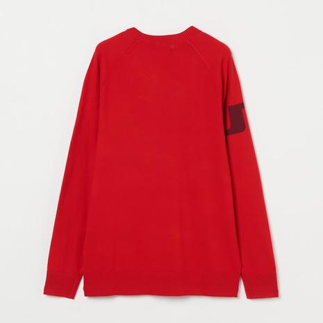 J.LINDEBERG（メンズ）ゴルフウェア 長袖 Gusten Knitted 袖ロゴ