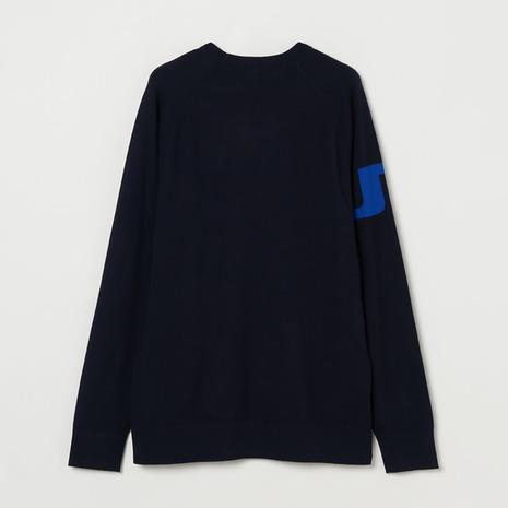 J.LINDEBERG（メンズ）ゴルフウェア 長袖 Gusten Knitted 袖ロゴ