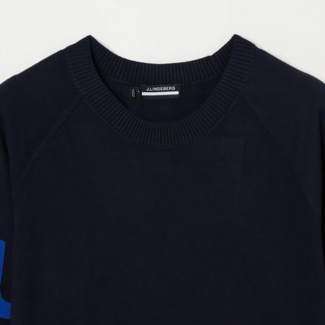 J.LINDEBERG（メンズ）ゴルフウェア 長袖 Gusten Knitted 袖ロゴ