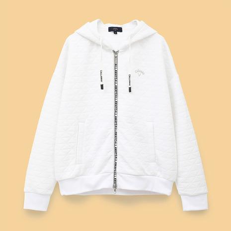 キャロウェイ◆ダブルジップ ジャケット パーカー◆ホワイト LLサイズ Callaway（キャロウェイ） キャロウェイ（CALLAWAY）（レディース