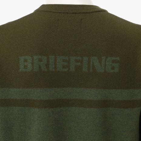 ブリーフィング（BRIEFING）（メンズ）ゴルフウェア MERINO WOOL STRIPE LOGO クルーネックニット BRG243M51-067