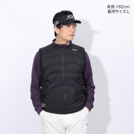 ★美品★ OAKLEY オークリー メンズ GOLF ダウンベスト XL OAKLEY（オークリー） ダウンベスト ライトグレー 蓄熱裏地 ライナー
