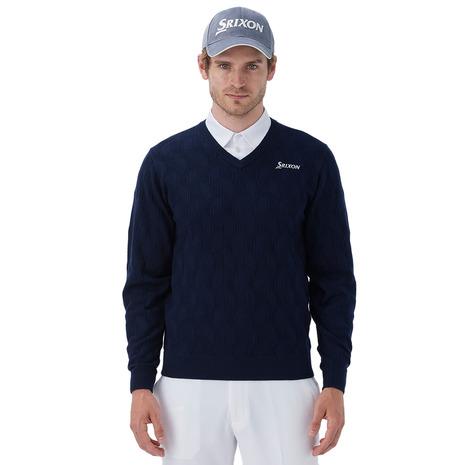 ゴルフウェア　スリクソン 秋冬用　セーター　3L SRIXON スリクソン（SRIXON）（メンズ）ゴルフウェア 長袖 ウェーブ