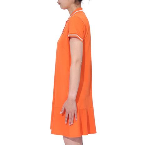 フィドラ（FIDRA）（レディース）ゴルフウェア 吸汗速乾 消臭 ストレッチカノコ 半袖ポロ ワンピース  FD5TUQ08_3