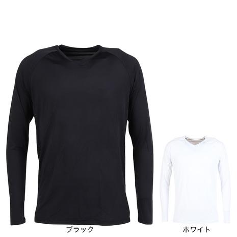 DRY PLUS COOL ブラック アンダーシャツ 2枚セット Coo.（クー） （メンズ）Vネック 長袖シャツ ドライプラスクール S-3L