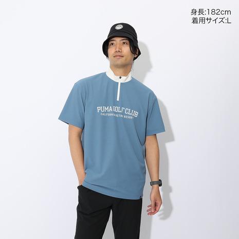 PUMA（プーマ） （メンズ）ゴルフウェア 吸汗速乾 半袖 ハーフジップ