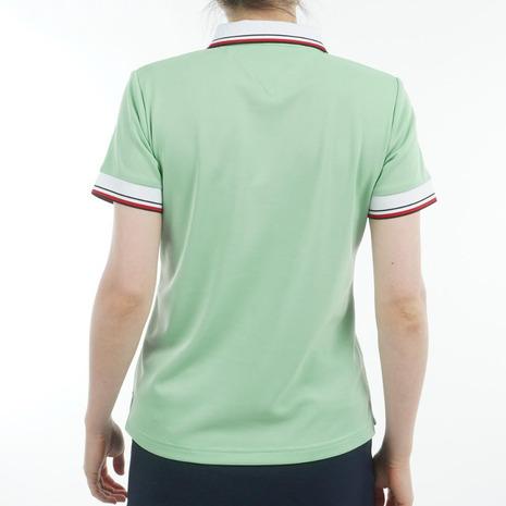 トミー ヒルフィガー ゴルフ（TOMMY HILFIGER GOLF）（レディース）ゴルフウェア 吸水速乾 フロントロゴ ホワイトカラー 半袖 ポロシャツ THLA531の画像