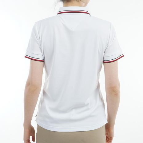 トミー ヒルフィガー ゴルフ（TOMMY HILFIGER GOLF）（レディース）ゴルフウェア 吸水速乾 フロントロゴ ホワイトカラー 半袖 ポロシャツ THLA531の画像
