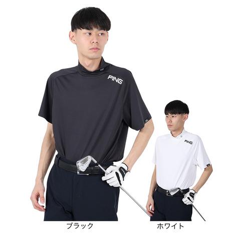 PING（ピン） （メンズ）ゴルフウェア モックネック 半袖 メッシュ