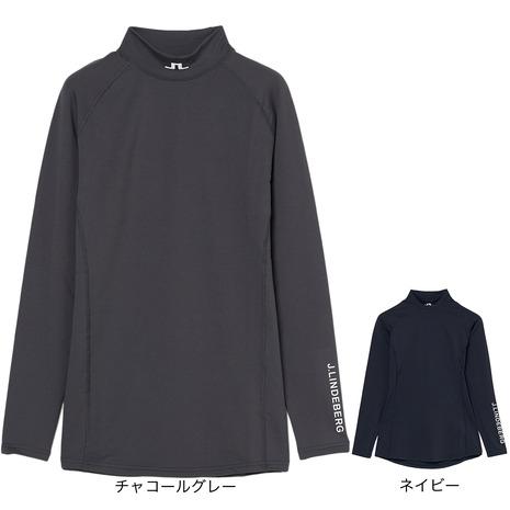 【新品】J.LINDEBERG　メンズゴルフウェア　48サイズ　Lサイズ　グレー J.LINDEBERG（メンズ）ゴルフウェア Ello Brushed トップス 071-24911