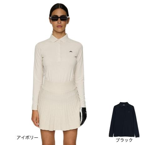 J.LINDEBERG(J.LINDEBERG)ゴルフウェア Flor 長袖ポロシャツ 072-24910-25AW-006(… J.LINDEBERG（レディース）ゴルフウェア Flor 長袖ポロシャツ 072