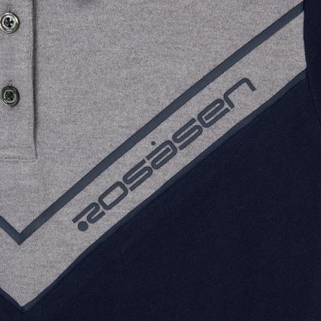ROSASEN（レディース）ゴルフウェア 吸湿発熱 切替 長袖ポロシャツ 048-24011-25AWの画像