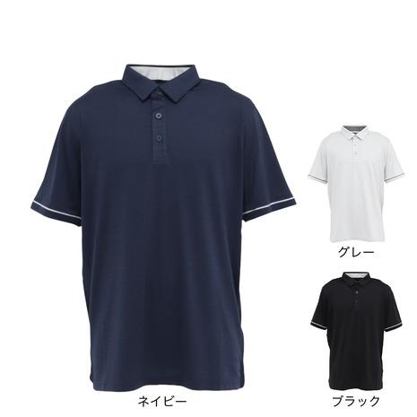 プーマ★羽根総柄★薄手ストレッチ★ポロシャツ【メンズ サイズL】 PUMA（プーマ） （メンズ）ゴルフウェア CLOUDSPUN 半袖 ポロシャツ