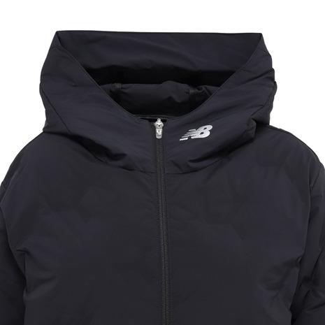 new balance ゴルフ　フード付きダウンジャケット ブラック 撥水 保温 ライトダウン フルジップ フーディー (WOMENS) | new