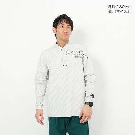 PXG　長袖ポロシャツ　Lサイズ　メンズ　ゴルフウェア　グレー OAKLEY（オークリー） （メンズ）ゴルフウェア 吸汗速乾 STALWART 長袖