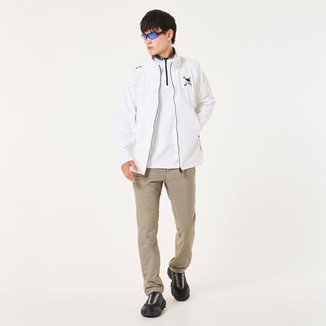 極美品 オークリー スカル ゴルフブルゾン ホワイトXL OAKLEY（オークリー） （メンズ）ゴルフウェア 防風 アウター SKULL