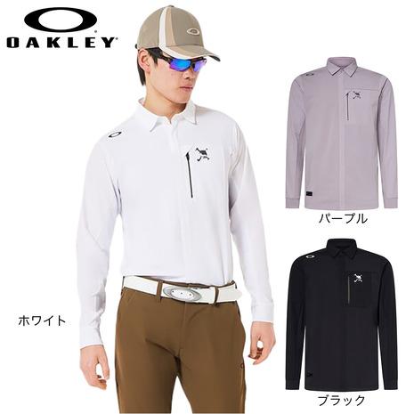 オークリー(OAKLEY)ゴルフウェア SKULL IDEALLY HYBRID 長袖シャツ FOA408238-100(Me… OAKLEY（オークリー） （メンズ）ゴルフウェア SKULL IDEALLY HYBRID