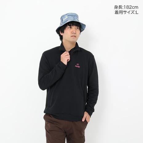 PING ブラック 長袖ハーフジップシャツ PING（ピン） （メンズ）ゴルフウェア 長袖 ドライミックス ベア