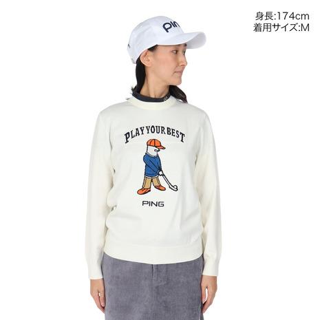 PING（ピン） （レディース）ゴルフウェア 長袖 ジャカード クルー