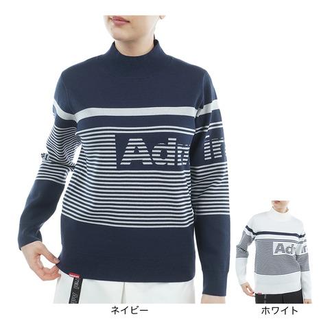 Admiral モックネック ニット セーター ホワイト ネイビー Admiral（アドミラル） ゴルフ（Admiral GOLF）（レディース）ゴルフ