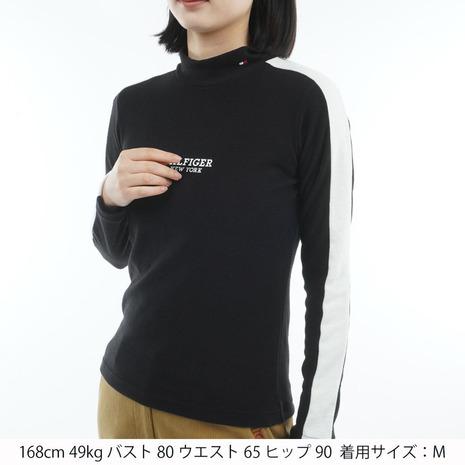 トミー ヒルフィガー ゴルフ（TOMMY HILFIGER GOLF）（レディース）ゴルフウェア 吸湿発熱 長袖 モックネックシャツ THLA583の画像
