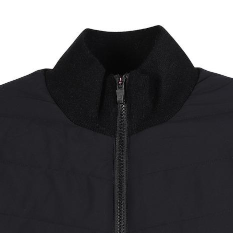 新品未使用 PIING ゴルフ 防風ニットジャケット ブラック/Sサイズ シルバースコット845（SILVERSCOTT845）（メンズ）ゴルフウェア