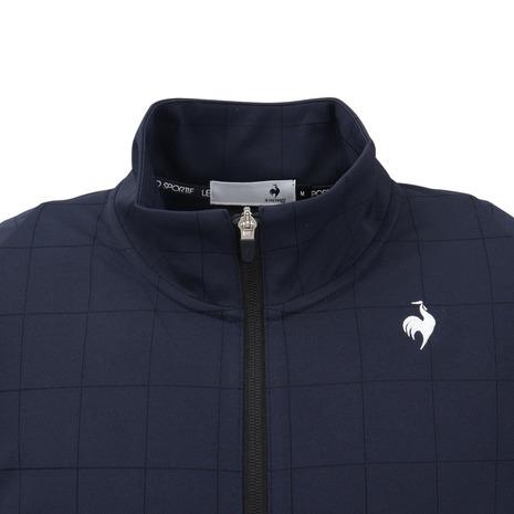 ルコックスポルティフ(lecoqsportif)ゴルフウェア 吸汗 ウィンドウペン柄 長袖カットソー LG5SSW50M NV… le coq sportif（ルコックスポルティフ） ルコックスポルティフ