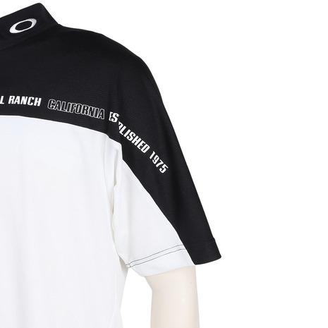 美品　OAKLEY オークリー　ゴルフ　シャツウェア　ブラックホワイト　XL OAKLEY（オークリー） （メンズ）ゴルフウェア 吸汗速乾 接触冷感