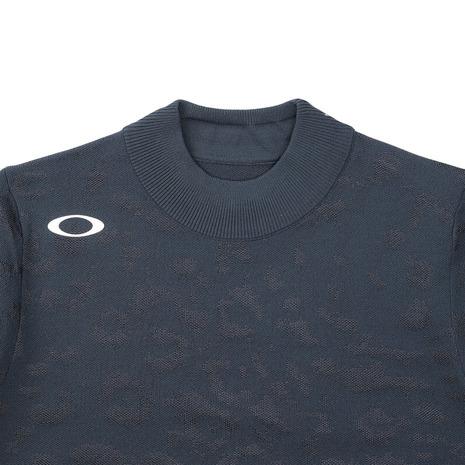 オークリー（OAKLEY）（レディース）ゴルフウェア 半袖 ELEVATE SPOTTED モックネックニット FOA500922-020の画像