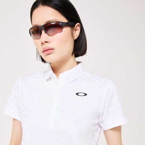 オークリー（OAKLEY）（レディース）ゴルフウェア 吸汗速乾 ELEVATE SPOTTED ジャカード 半袖ポロシャツ FOA500924の画像