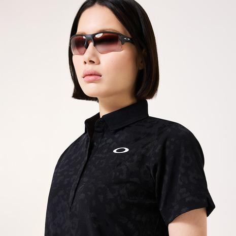 オークリー（OAKLEY）（レディース）ゴルフウェア 吸汗速乾 ELEVATE SPOTTED ジャカード 半袖ポロシャツ FOA500924の画像