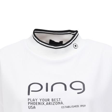 PING（ピン） （レディース）モックネック ゴルフ 変形 カノコ 半袖