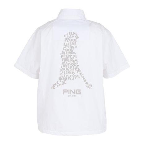 PING（ピン） （メンズ）ゴルフウェア 半袖ハーフジップ 撥水ブルゾン