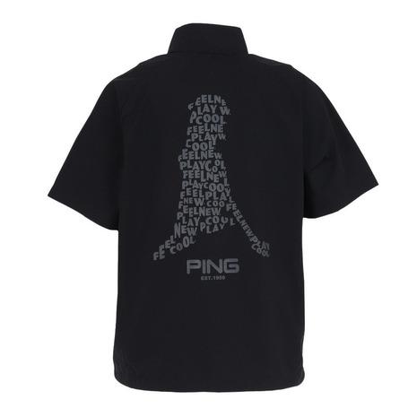 PING（ピン） （メンズ）ゴルフウェア 半袖ハーフジップ 撥水ブルゾン