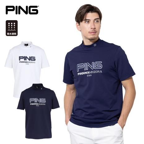 PING（ピン） （メンズ）ゴルフ アップリケ 半袖ハイネックシャツ 621