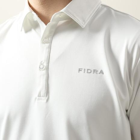 FIDRA メンズ ゴルフポロシャツ ホワイト Mサイズ FIDRA（フィドラ） （メンズ）ゴルフウェア 吸水速乾 COOLMAX 半袖