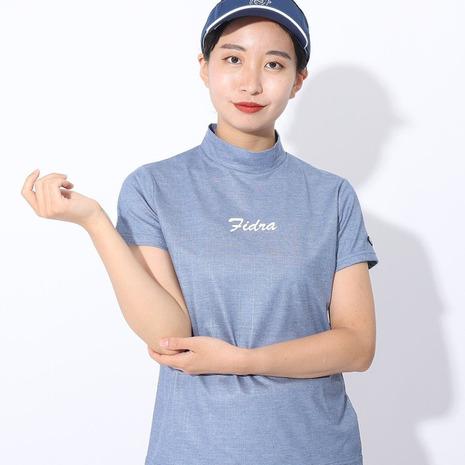 FIDRA モックネックシャツ ブルー XXL FIDRA（フィドラ） （レディース）ゴルフウェア 半袖 モックネック