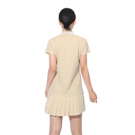 フィドラ（FIDRA）（レディース）ゴルフウェア 半袖 ポロワンピース FD5RUQ05 BEG_3