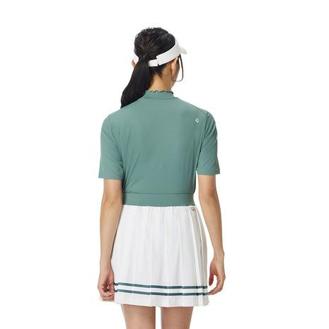 テーラーメイド（TAYLORMADE）（レディース）ゴルフウェア 接触冷感 吸汗速乾 半袖 フリル モックネックシャツ TL802の画像